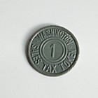 Washington Sales Tax Token Gray Plastic  1 Mill - Excellent Condition