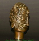 3 1 old Tibet Tibetan Buddhism  Bronze Sakyamuni Tathagata Head Buddha Statue