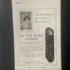 Vintage 1920 Kodak The Vest Pocket You Don t Wear It You Carry Ad Advertisement