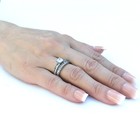 0 8ct Princess Cut Cz Stainless Steel Non Tarnish Womens Wedding Bridal Ring Set