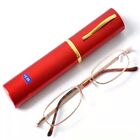 New Women Men Reading Glasses Rimmed Slim With Tube Case 1 5 2 0 2 5 3 0 3 5 4 0