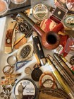 Junk Drawer Lot Vintage  Coins  Trench Art  etc   