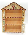 Vintage 1999 Solid Wood Hand Painted Home Is The Abode Of The Heart Spice Rack