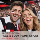 Body Face Paint Sticks 3pcs Black White Red Face Paint Sticks Eye Black Set