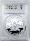 2002 Uganda 1000 Shillings Silver Proof     Football soccer     Pcgs Top Pop