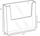 Wall Mount Sign Brochure Holder 8 5x11  Clear Plastic Top Quality Azm Display