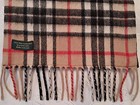 Vintage Homeburry Plaid check Beige Black Lambswool Long Mens Fringe Scarf