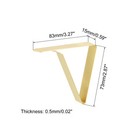 Tablecloth Clips 83mm X 73mm 430 Stainless Steel Table Cloth Holder Gold 12 Pcs