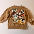 Disney H m Mickey Mouse Friends Sweatshirt Tan Brown Kids 5-6 Pullover
