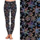 Colorful Snowflakes Christmas Holiday Women s Leggings Tc Plus Size 12-18