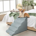 Memory Foam Pet Stairs 5 Non-slip Steps Dog Ladder Washable For High Bed Sofa