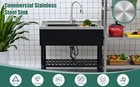 Balck Commercial Watersink Utility Sink 40   Huge Dog Washing Station