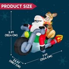 7ft Christmas Inflatable Santa Claus Ride Motorcycle Reindeer Outdoor Decor Led