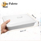 Butcher Tray Palette 12 x8 x2  Triple Enamel Coated Rectangular Tray With Lid
