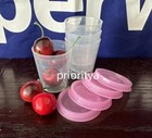 Tupperware Tupper Mini Midgets Container 2oz Set Of 4 Sheer Pink Seal New