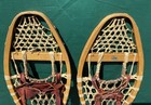 Great Vintage Snowshoes 37 X 11 Snow Shoes W  Leather Bindings   W w