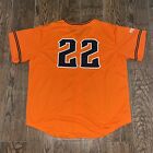 Schaumburg Boomers Mens Minor League Sga  22 Orange Baseball Jersey Size  Xl