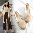Womens Winter Slippers Casual Warm Fleece Lined Moccasin Comfort Slip On Loafers