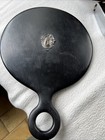 Antique French France Paris Real Ebony Hand Mirror With Bevelled Glass