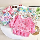 5 Pack Baby Long Sleeve Bibs  Waterproof Full Sleeve Bib For Baby Infant Todd   