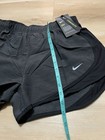 Nwt Nike Womens Dry Tempo 3  Running Shorts Black Grey Db4487-083 Size Medium