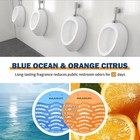 50 Pack Urinal Screens Deodorizer Anti-splash Long Lasting Fragrance 25 Blue 25