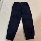 The Children s Place Navy Jogger Pants White Drawstring Adjustable Waist Size 6