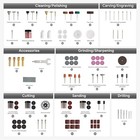 Depstech Rotary Tool Accessories Kit 420pcs Set Universal Fits Carving Sanding