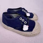 Vintage Canvas Boys Comfort Cushion Blue Sneakers Size 5 Made In Usa