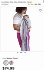 Lille Baby Ring Sling Carrier Wrap 100  Linen Grey Baby Carrier New With Tags