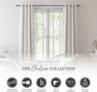 Chelsea Ball End Window Curtain Rod  Adjustable 28-48 Inch Extendable Rod Set  O