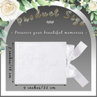 Wedding Guest Book With Pen White Velvet Reception 144 Page Sign In Book Wedding