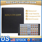 480 Pockets Coin Collection Book Holder Album Coins Organizer For Collectors Us
