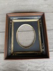 Antique Eastlake Walnut  Deep Shadowbox Picture Frame Ebonized Carving