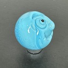 Contemporary Handmade Art Glass Marble 1 40  Blue Moon Man Mib Signed Pearson 