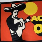 Vintage Acapulco Mexico Large Felt Banner 28    X 58    Ole Another Adventure Orange