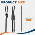 Heavy Duty Bungee Cord   7-48 Inch  Black  6pcs   Elastic Tie Down