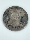 1854 Seated Liberty Quarter Dollar Love Token