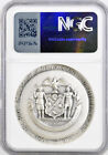 1964-65 Ny World s Fair Official Medal  Silver - World Globe - Ms67 Ngc - Token
