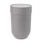 Umbra 1 6 Gal Touch Plastic Swing Top Lid Bathroom Trash Can  Grey Soft Surface