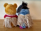 Disney Store Winnie The Pooh   Eeyore In Grass Skirt Hawaii Mini Bean Bag Plush