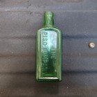 Antique Emerald Green Glass Empty Indica Tintcure Medicine Bottle Piso s Cure