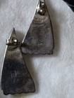 Zuni Signed Sterling Silver Turquoise Inlay Unisex Bolo Tie Black Cord Set