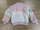 Vintage Giacca Yes Chunky Knit Cardigan Sweater 80s 90s Kids Size 6