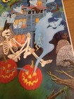 Vintage 90s Halloween Color Clings Static Window Decorations Made Usa Reusable