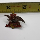 Anheuser Busch Logo Lapel Pin Red   Gold Colored Vintage Rare Beer Company