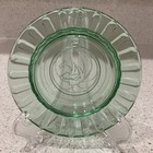 Vintage Ruger Firearms 4 5  Green Glass Drink Coaster Molded Rim Advertising
