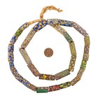 Antique Venetian Millefiori African Trade Beads  20672 10mm Ghana Multicolor