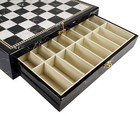 Medieval Times Skull Busts Skeleton Chess Set 17 Black Faux Marble Storage Board