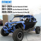 4pcs Aluminum Door Panel Powder Coated For Can Am X3 Full Doors 17 18 19 20-2024